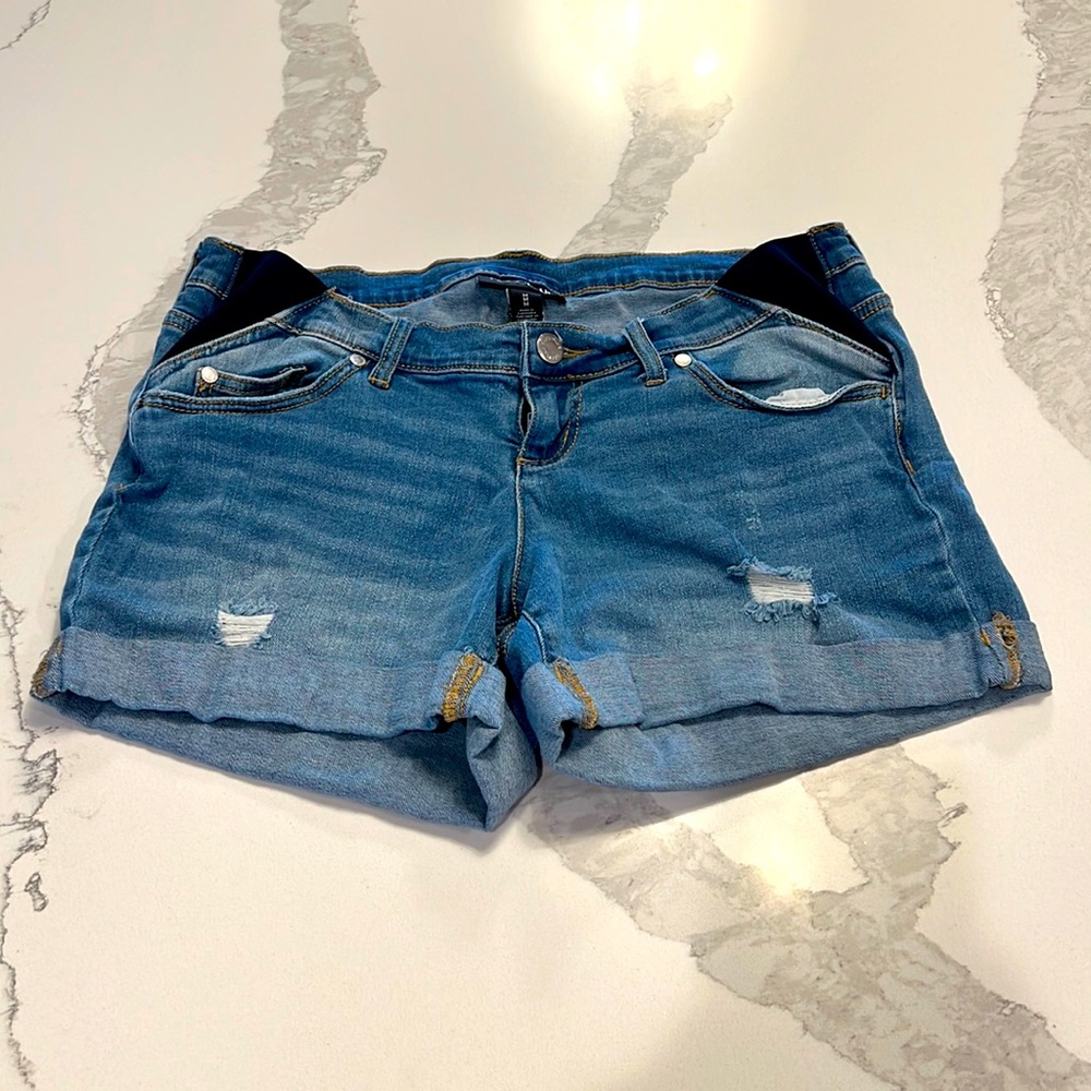 Indigo Blue maternity shorts